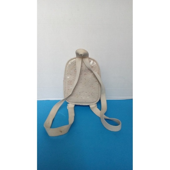 Heart Backpack Mini Beige Glitter‎ Star Charm Kids Toddler Purse Bag